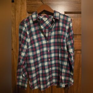 J. Crew Casual Button Down Shirt Blue and Pink